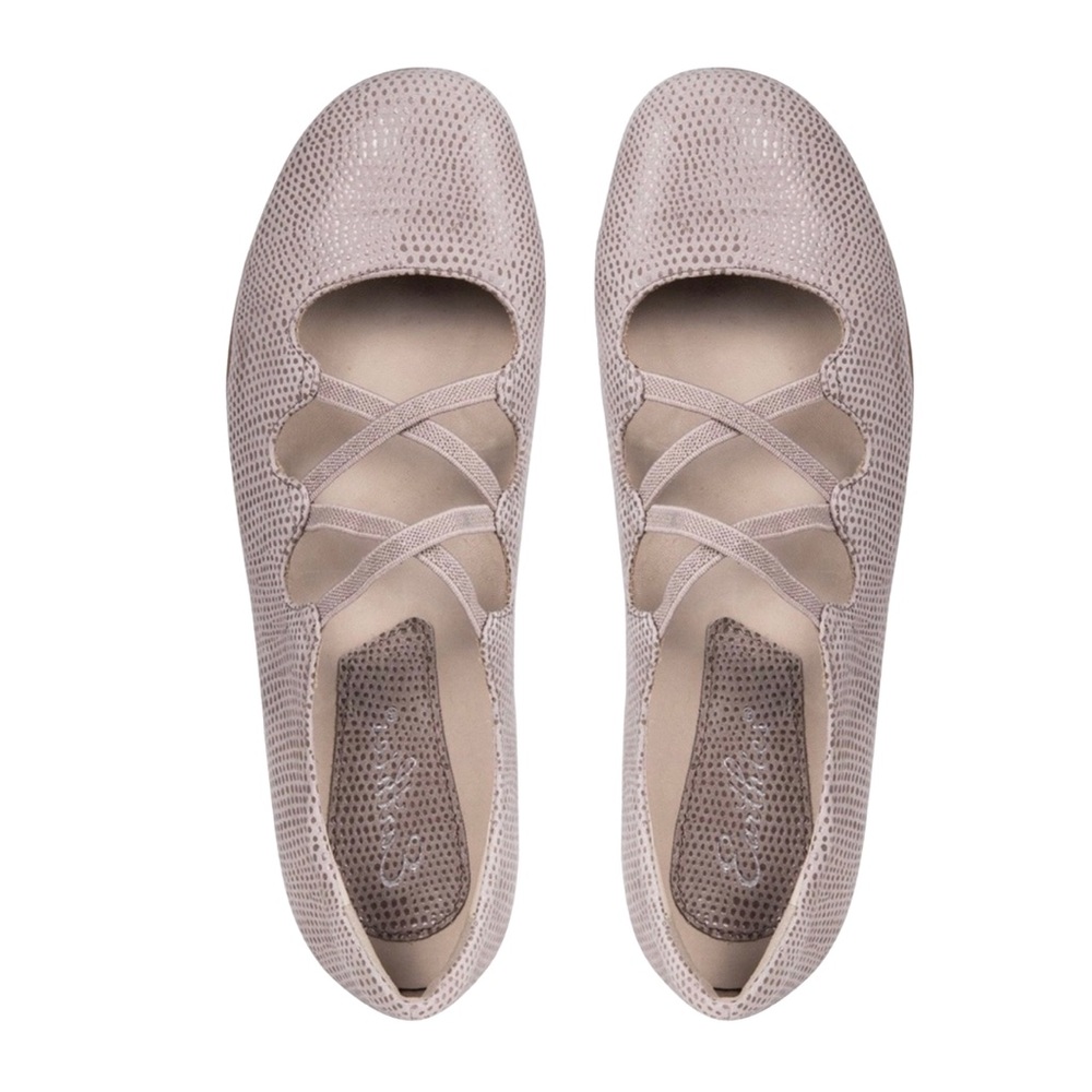 Earthies Clare Ballet Size 9 Suede Loafers Ginger Metallic
